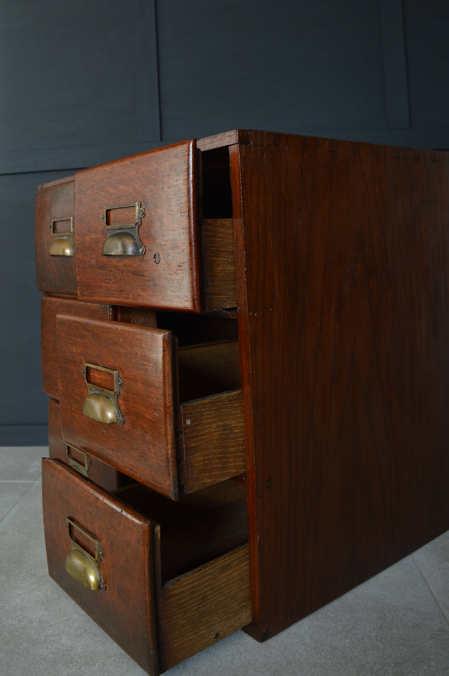 Early 20th century oak 6 drawer filing drawers