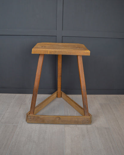 19th century wooden jewellers stool