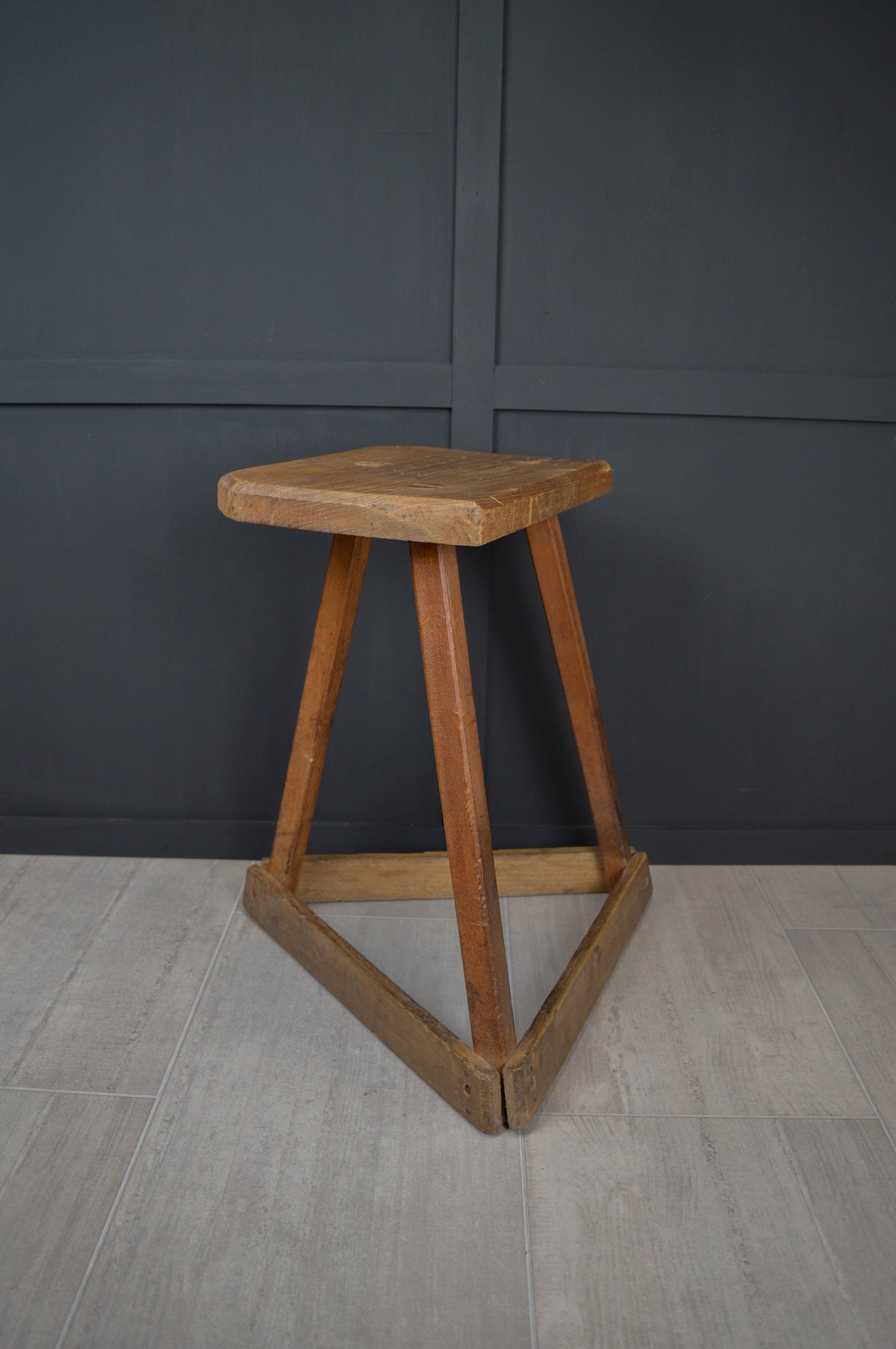19th century wooden jewellers stool