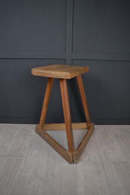 19th century wooden jewellers stool