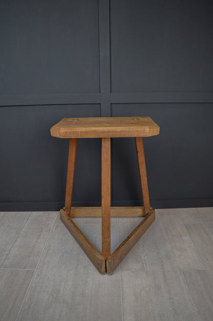 19th century wooden jewellers stool
