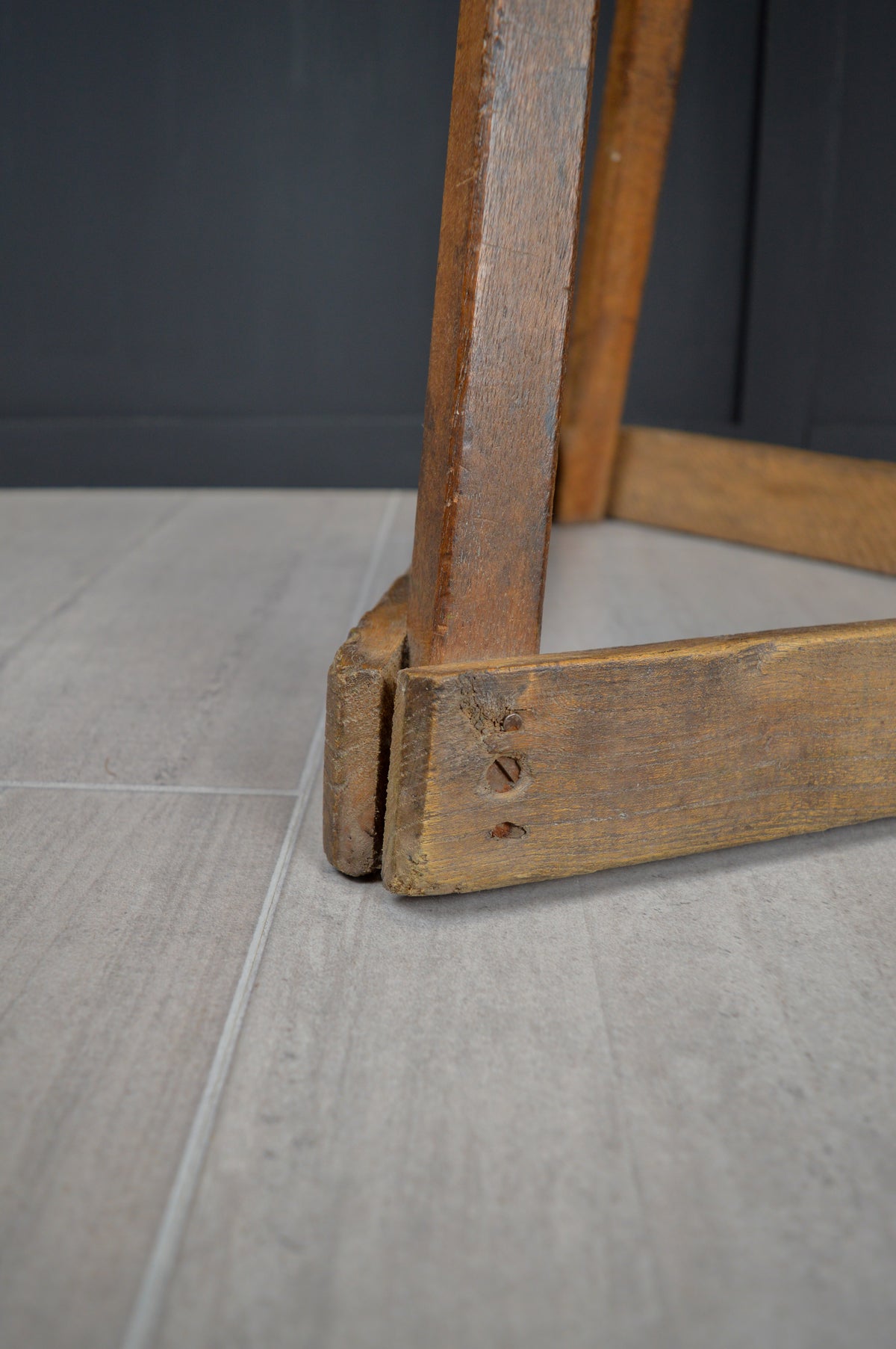 19th century wooden jewellers stool