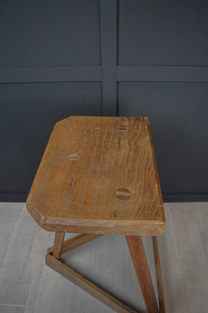 19th century wooden jewellers stool
