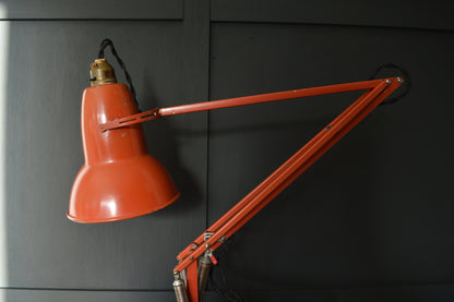 Red Herbert Terry Anglepoise model 1227 lamp