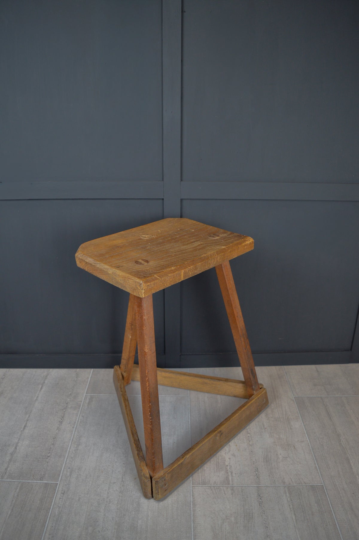 19th century wooden jewellers stool