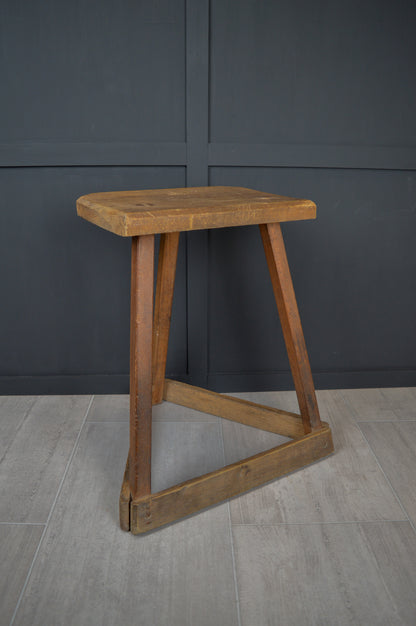 19th century wooden jewellers stool