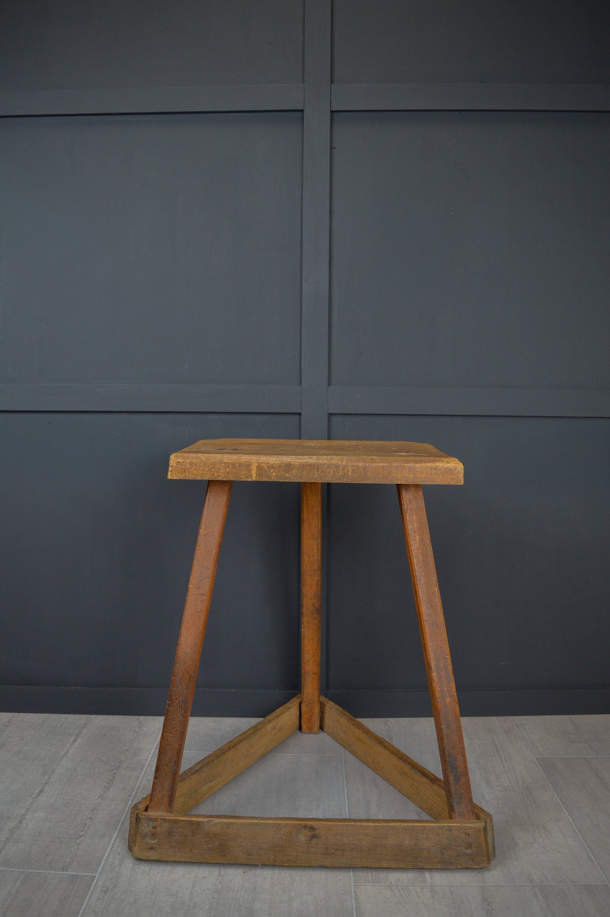 19th century wooden jewellers stool