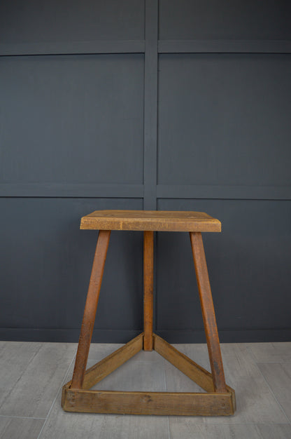 19th century wooden jewellers stool