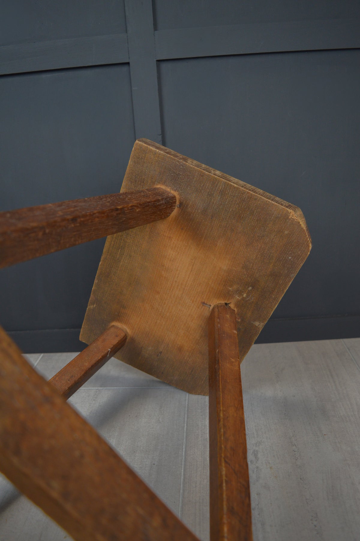 Tall 19th century wooden jewellers stool