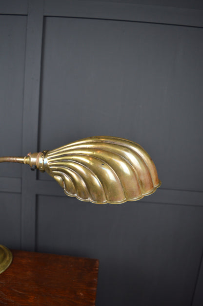 Art deco brass gooseneck lamp