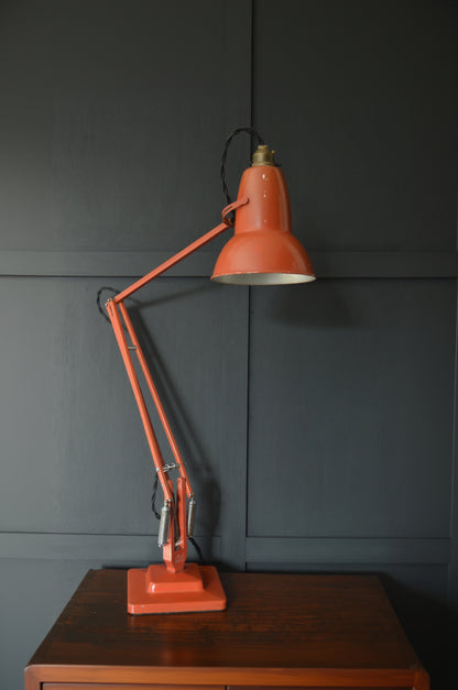 Red Herbert Terry Anglepoise model 1227 lamp