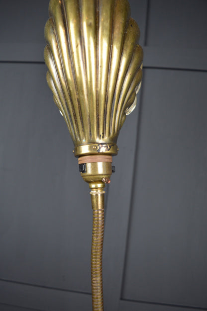Art deco brass gooseneck lamp