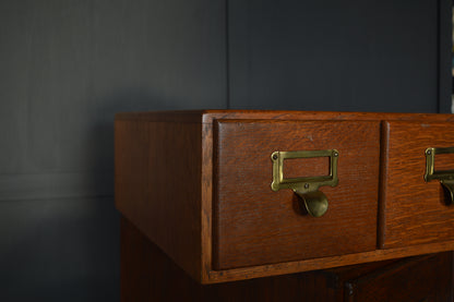 Early 20th Century Oak index drawers