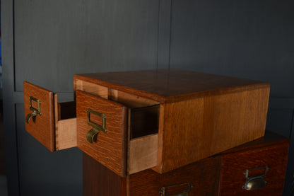 Early 20th Century Oak index drawers