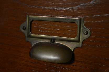 Early 20th century oak index filing drawers