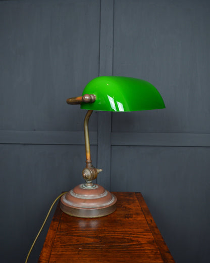 Early 20th century bankers desk Lamp