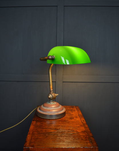 Early 20th century bankers desk Lamp