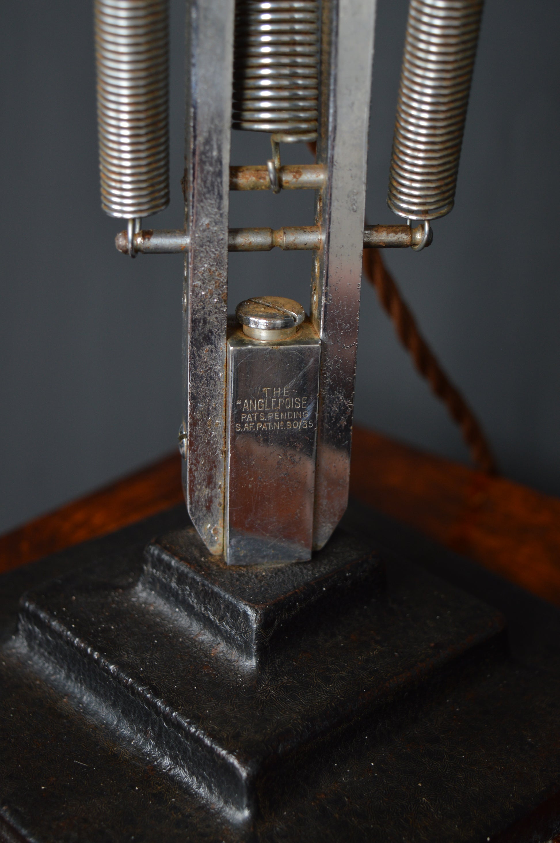 1930s Black 3 step anglepoise 1227 lamp base
