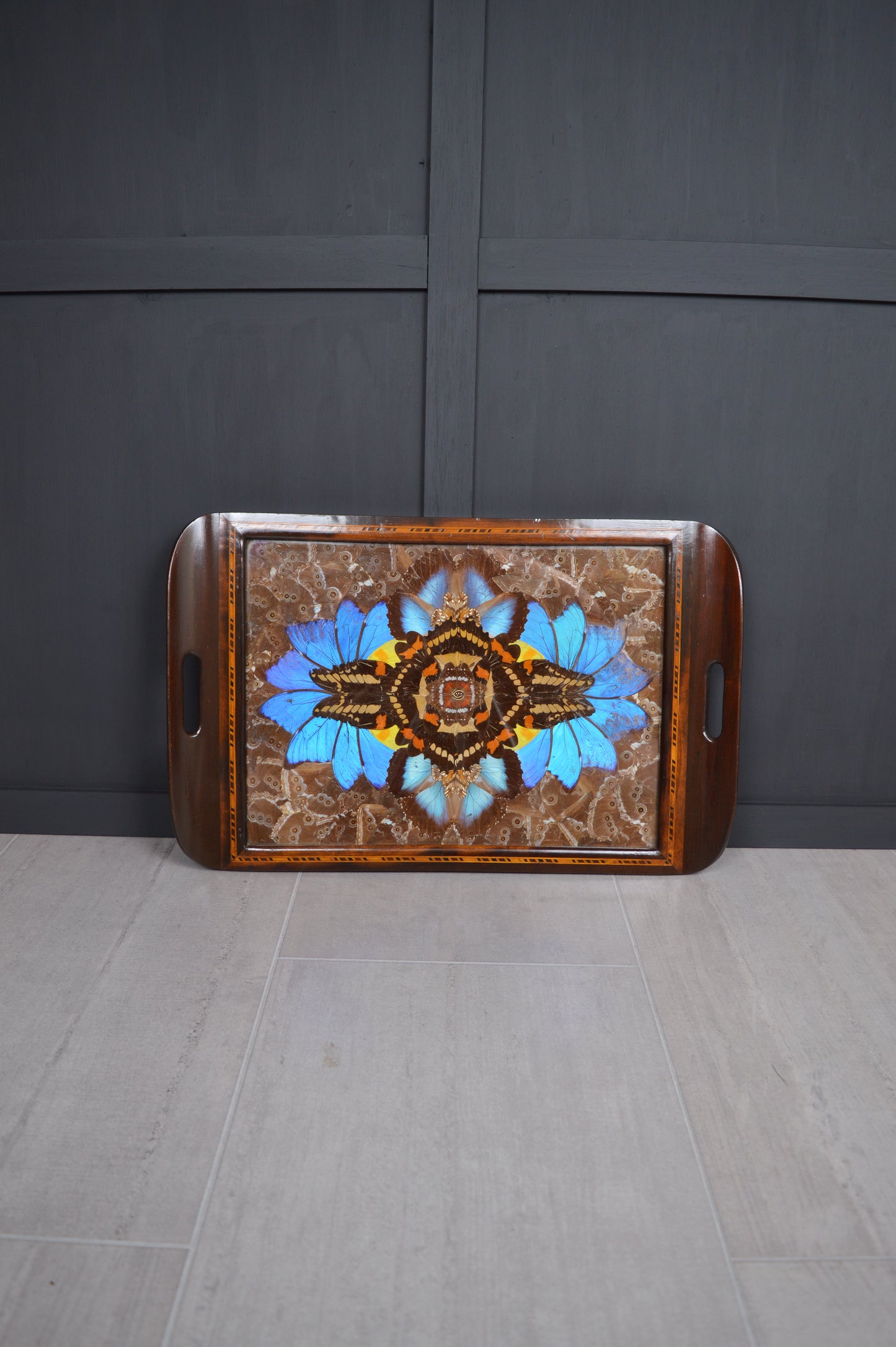 Brazilian Art Deco butterfly tray