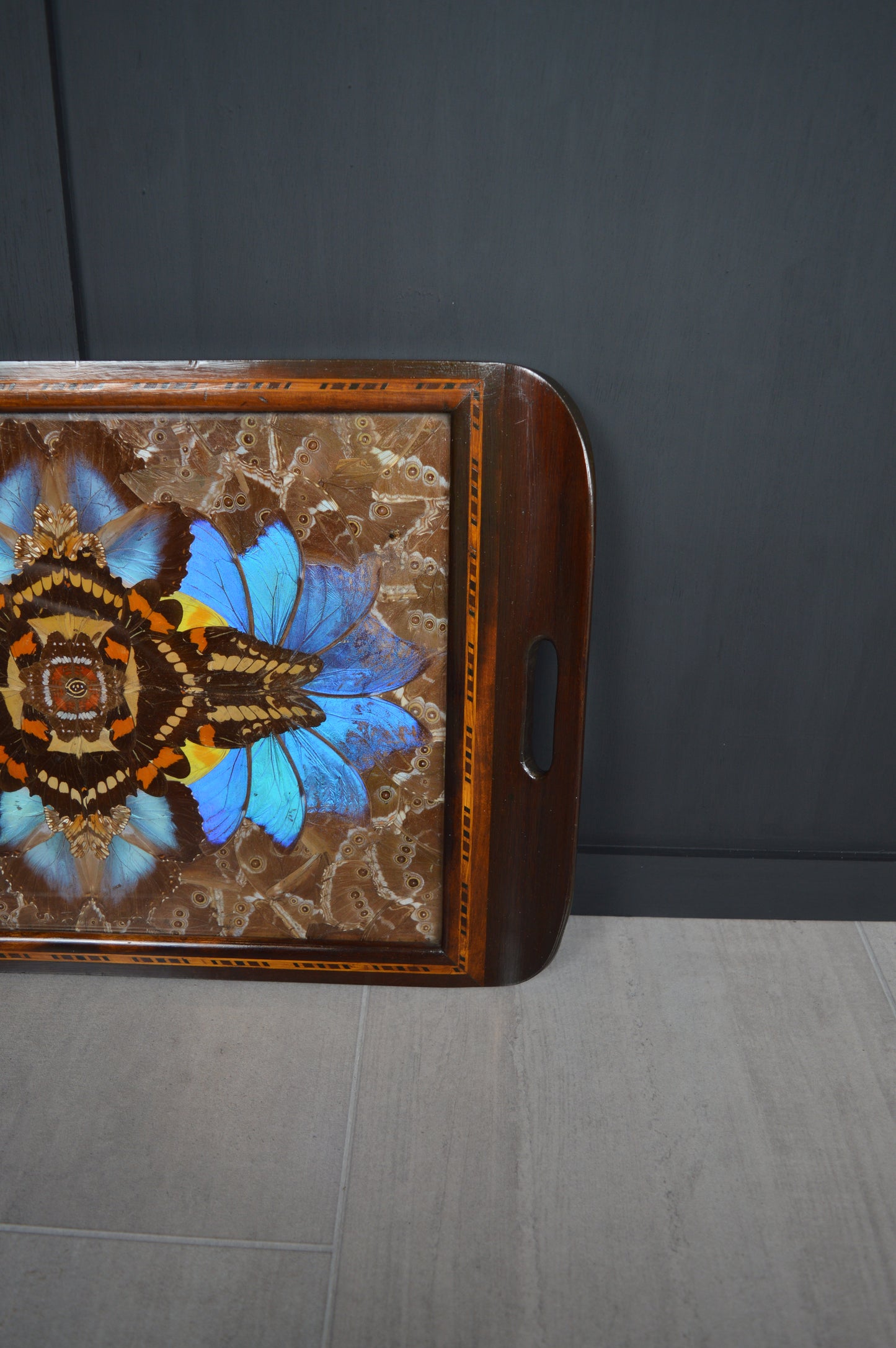 Brazilian Art Deco butterfly tray