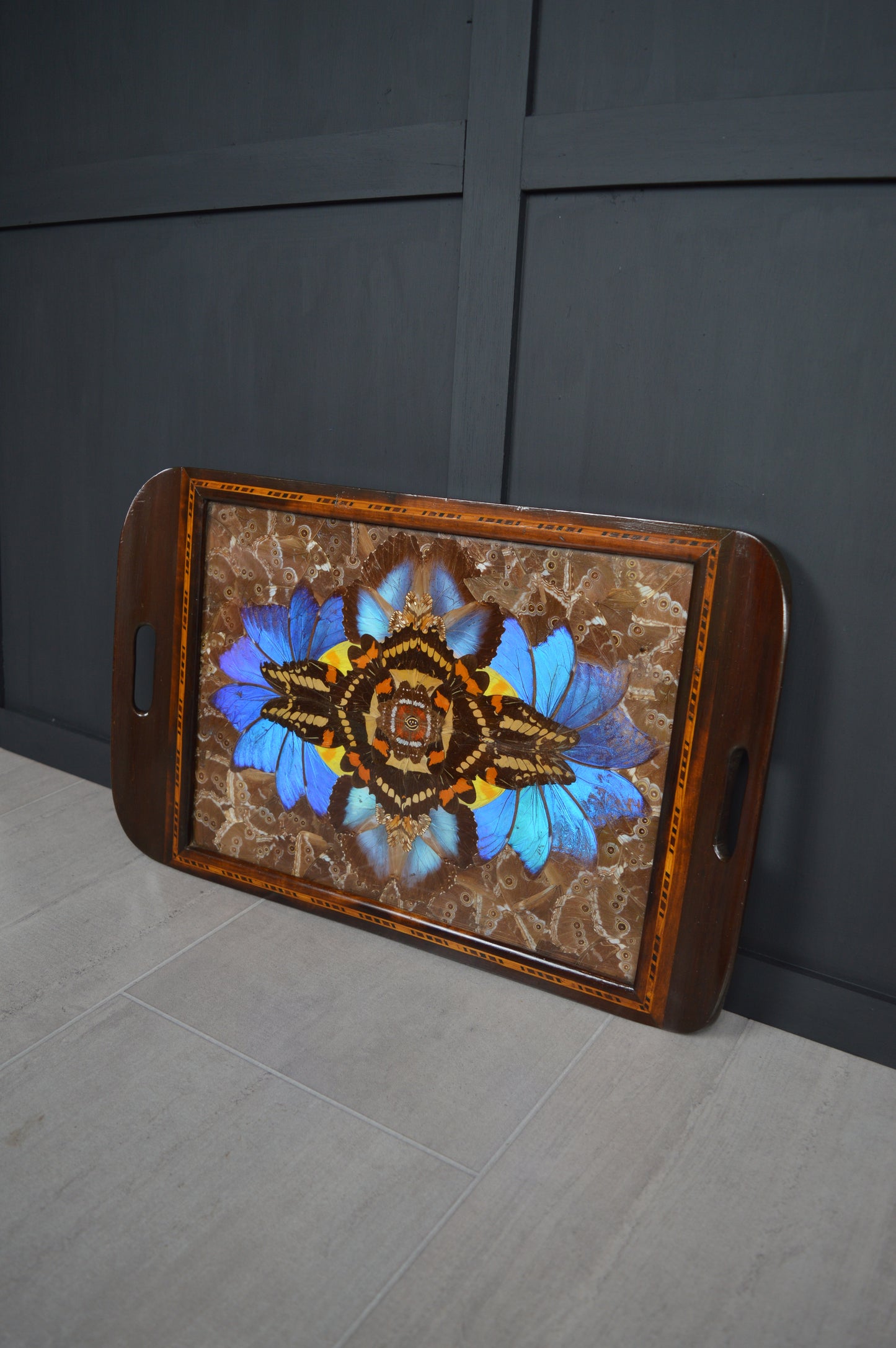 Brazilian Art Deco butterfly tray
