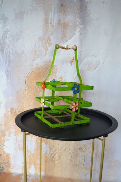 1950s Metal Bottle Carrier/Wine Rack