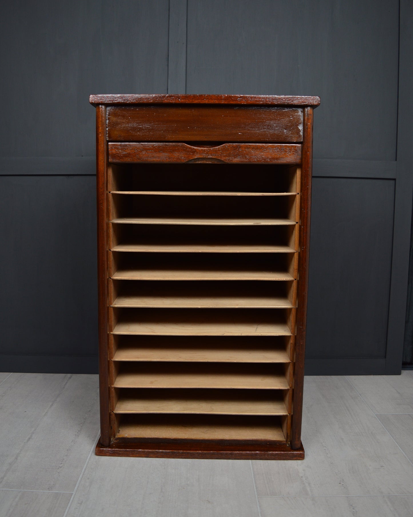Late 19th Century Tambour front cabinet