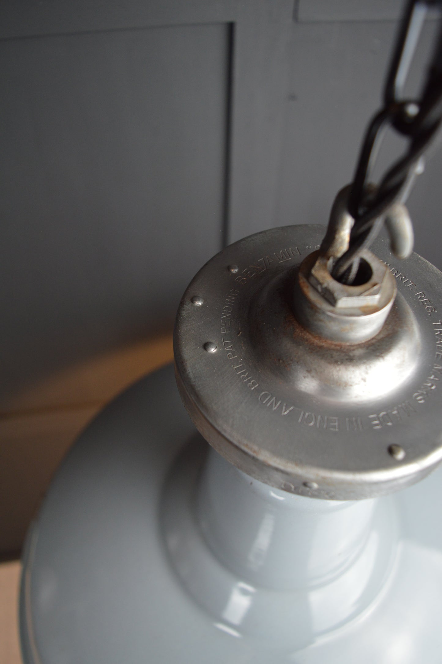 Large grey benjamin pendant light