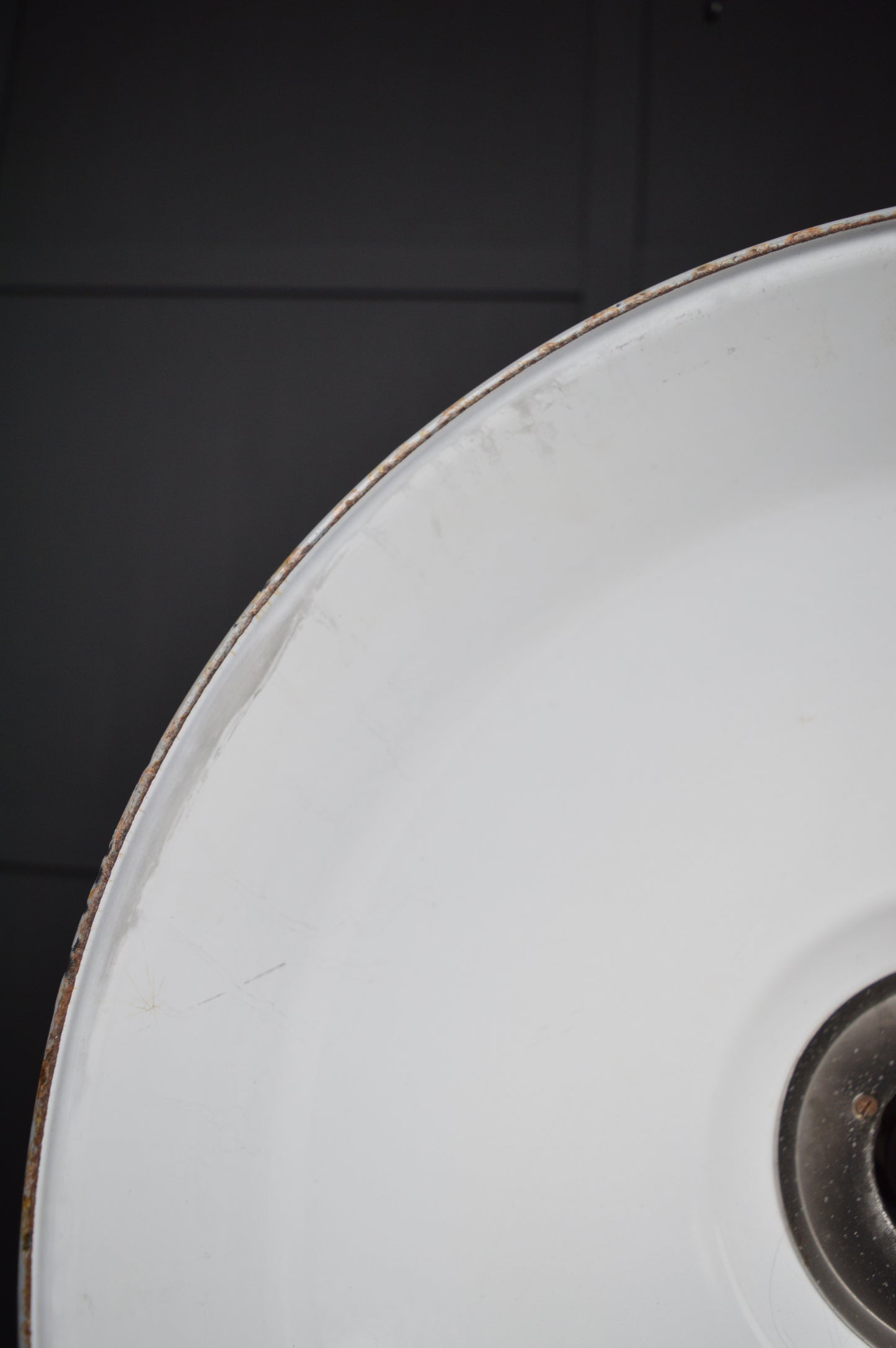 Vintage Benjamin industrial grey pendant light