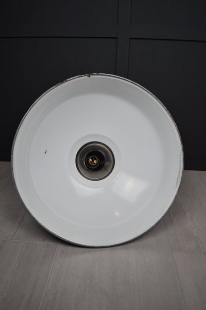 Vintage Benjamin industrial grey pendant light