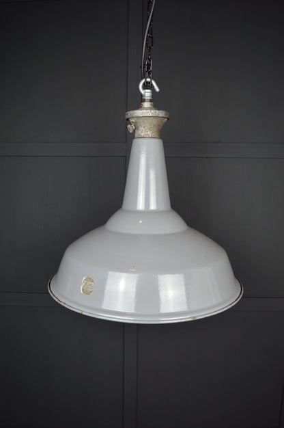 Vintage XL Benjamin industrial enamel lights