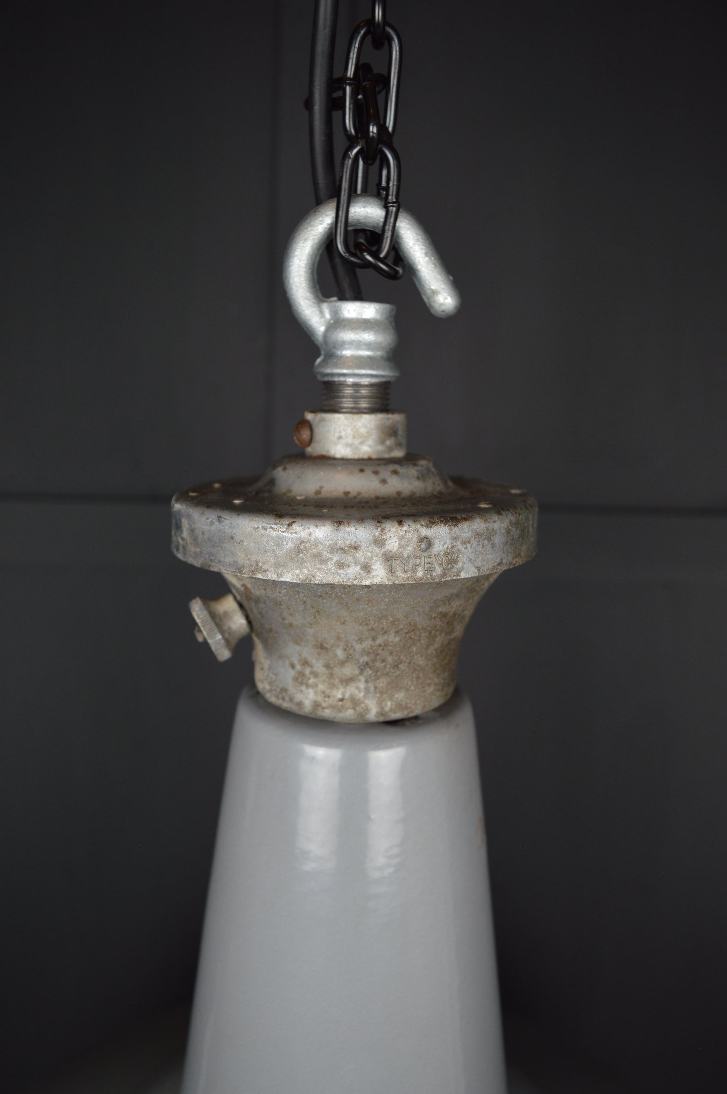Vintage XL Benjamin industrial enamel lights