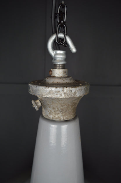 Vintage XL Benjamin industrial enamel lights