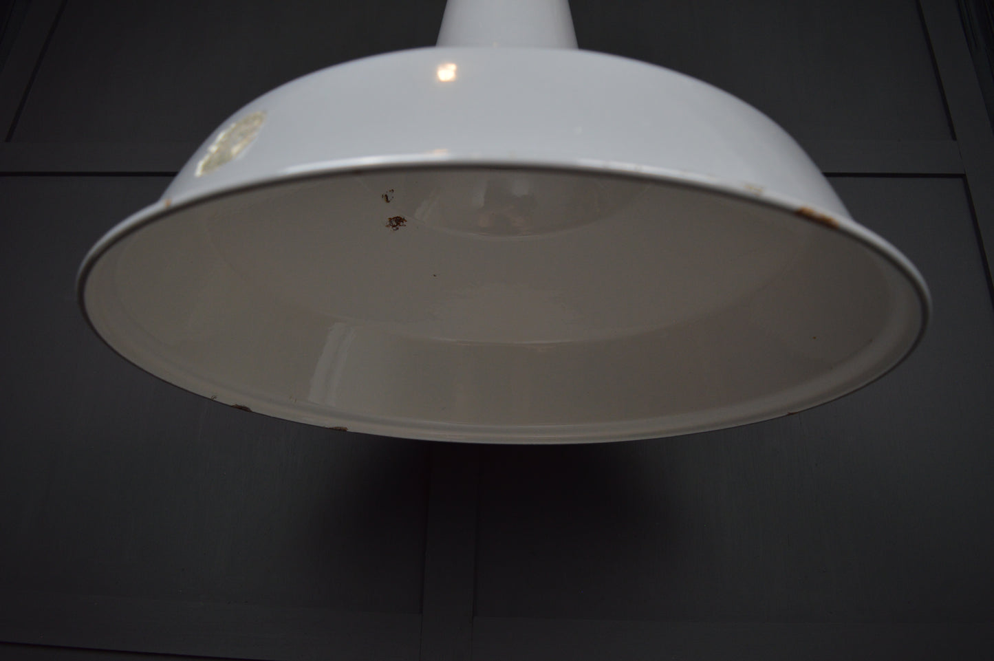Vintage XL Benjamin industrial enamel lights