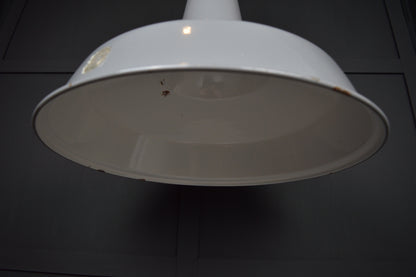 Vintage XL Benjamin industrial enamel lights