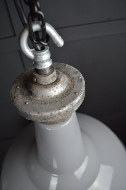 Vintage XL Benjamin industrial enamel lights
