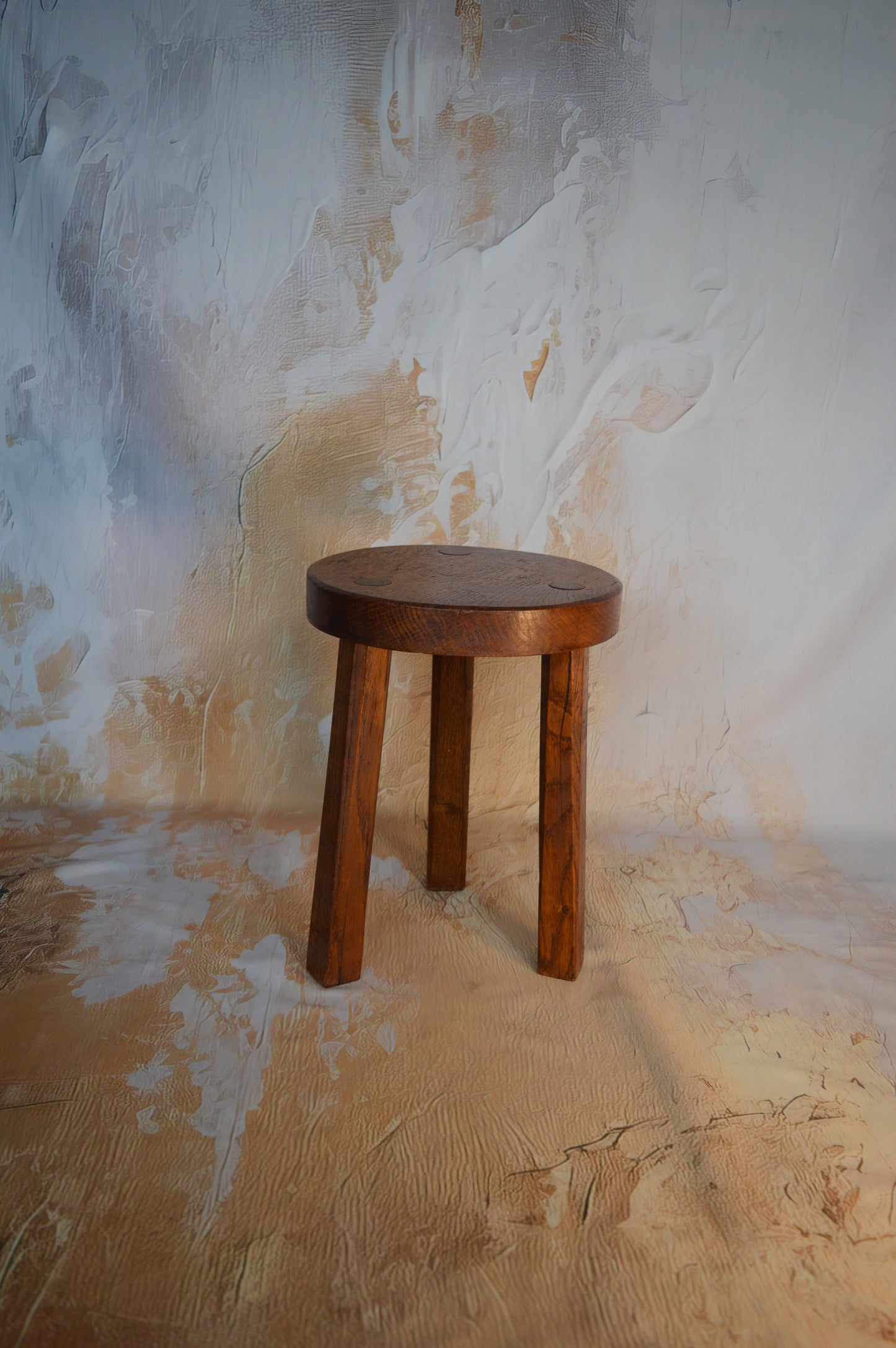 Early 20th Century Arts & Crafts Oak Milking Stool