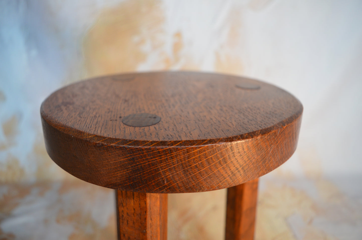 Early 20th Century Arts & Crafts Oak Milking Stool