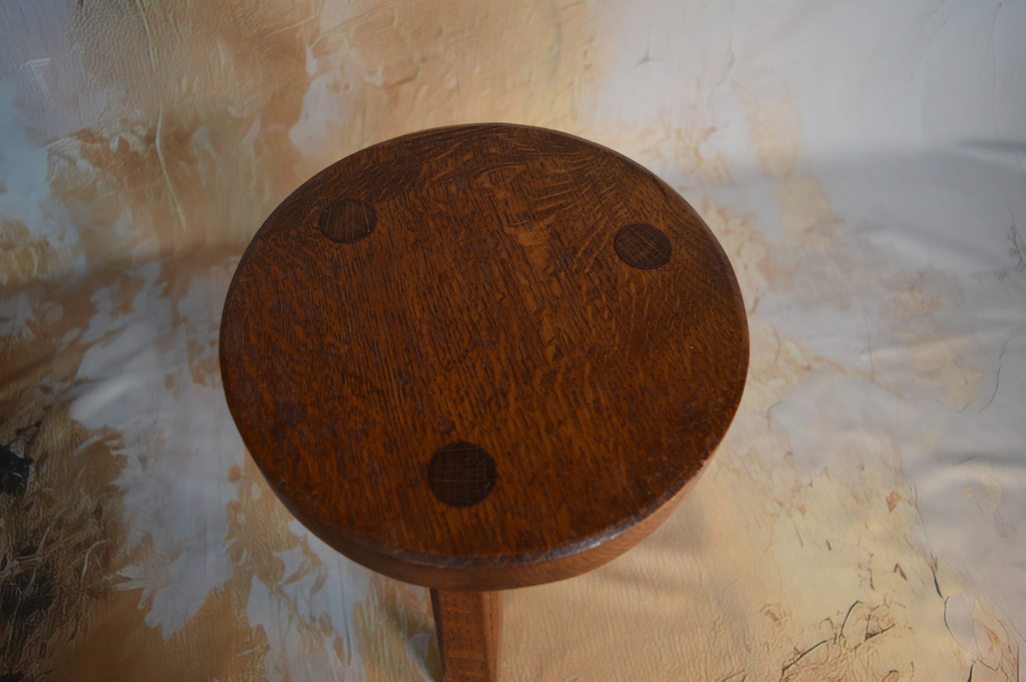 Early 20th Century Arts & Crafts Oak Milking Stool