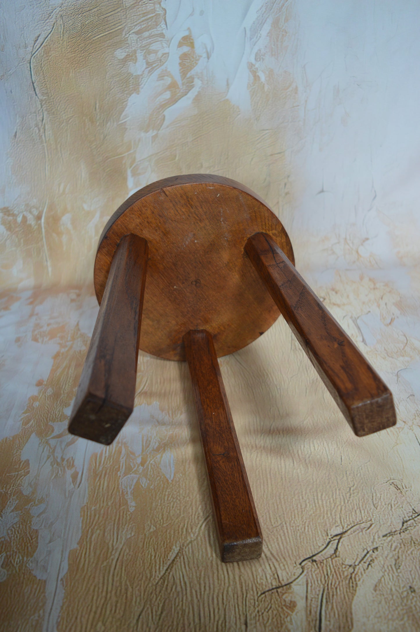 Early 20th Century Arts & Crafts Oak Milking Stool