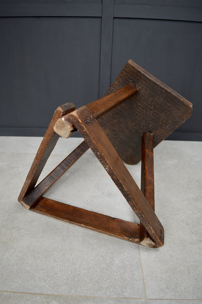 19th century wooden jewellers stool
