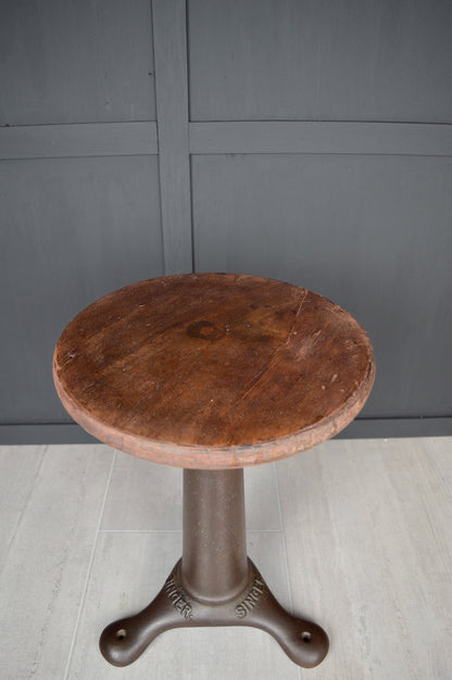 1920s singer cast iron industrial stool