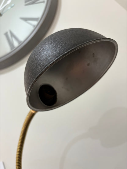 1930s brass goose-neck desk lamp
