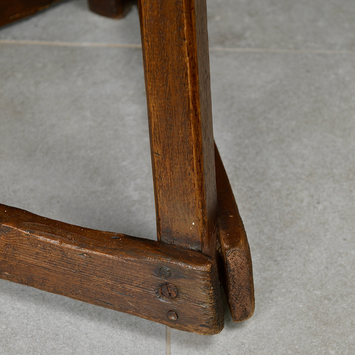 19th century wooden jewellers stool