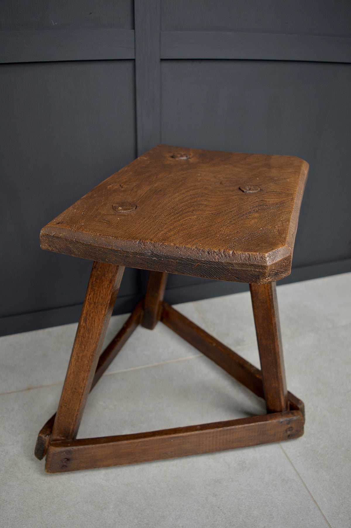 19th century wooden jewellers stool
