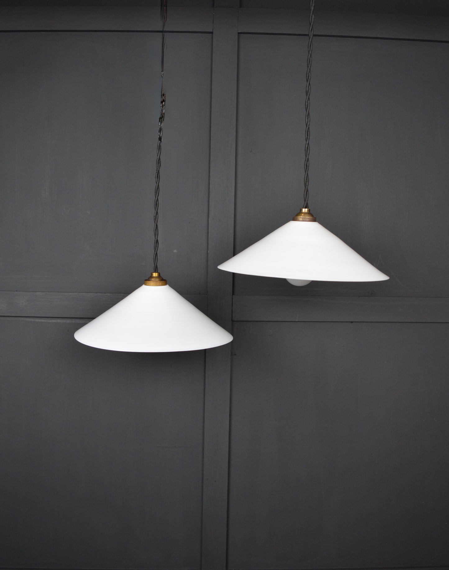 Glass coolie pendant lights