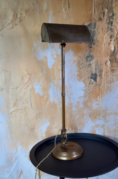 1920s GEC Copper bankers lamp