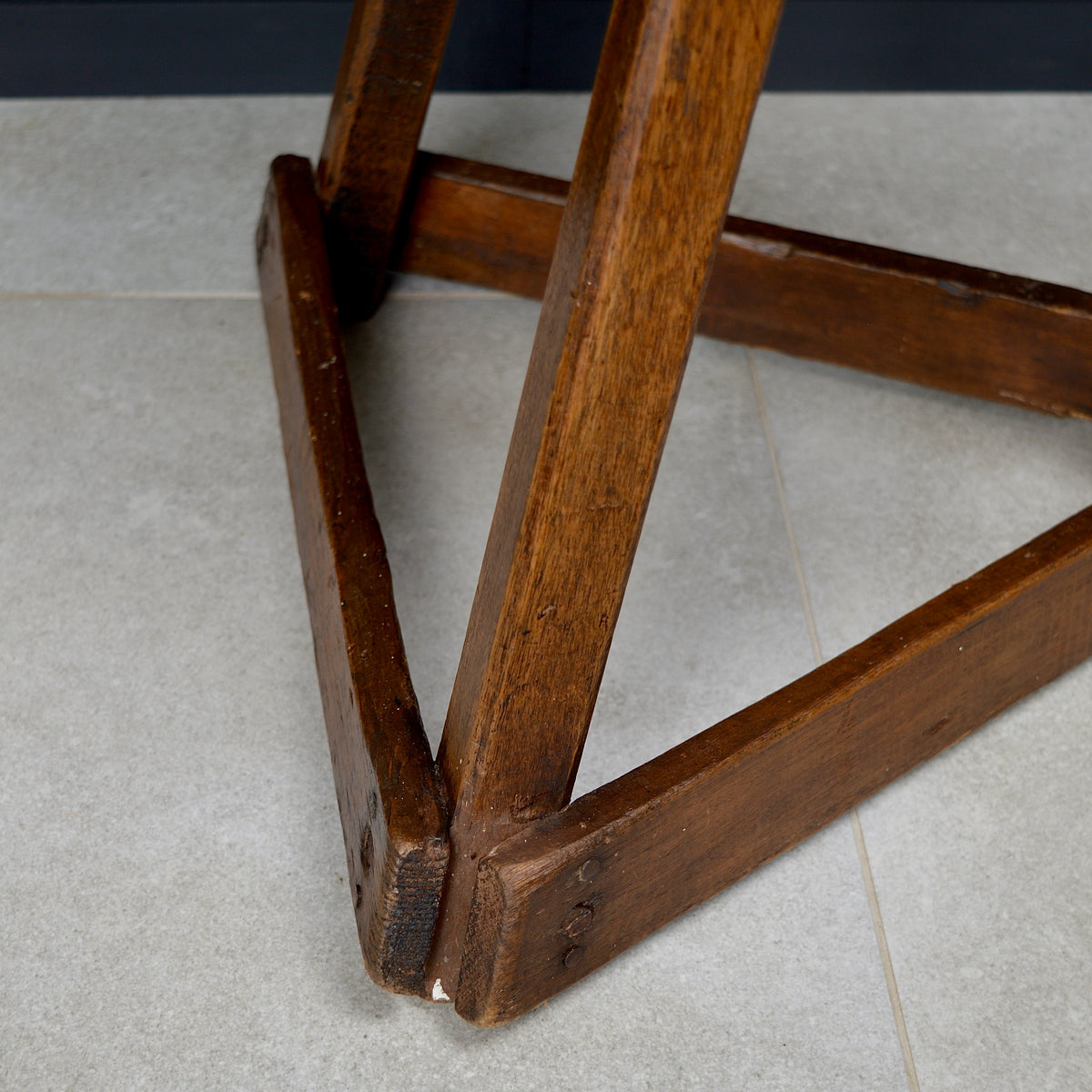 19th century wooden jewellers stool