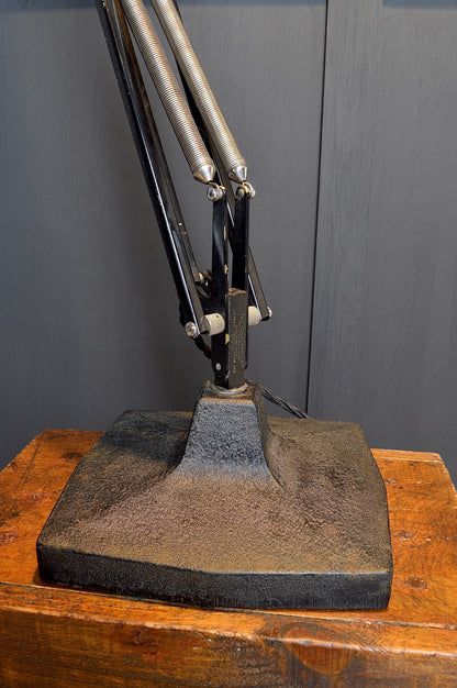 Black Herbert Terry model 1209 anglepoise lamp (Circa 1930s)