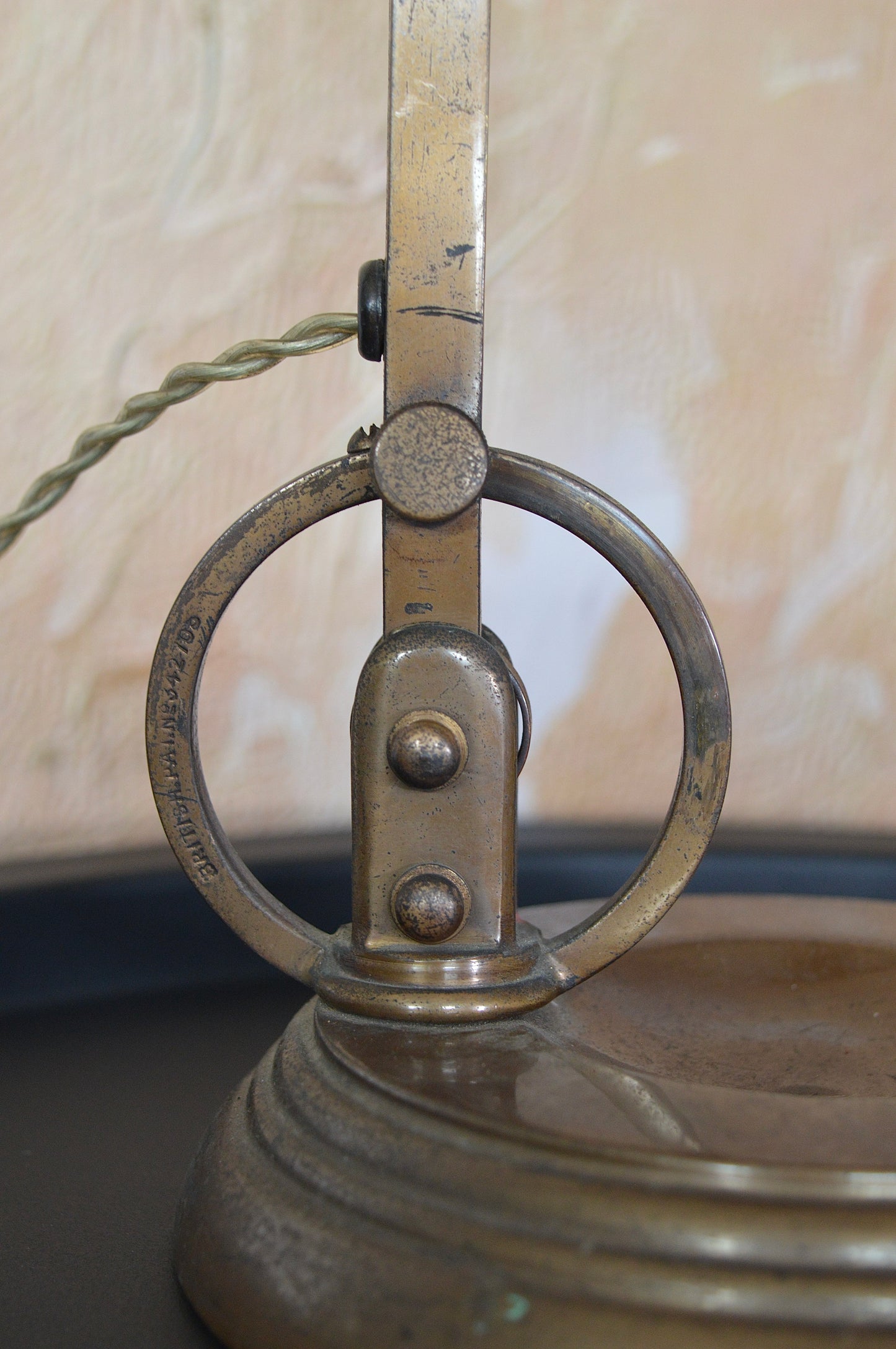 1920s GEC Copper bankers lamp